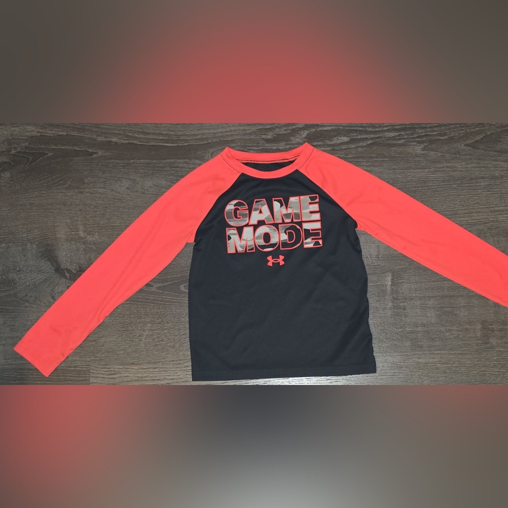 Under Armour Black Shirt with Red Sleeves